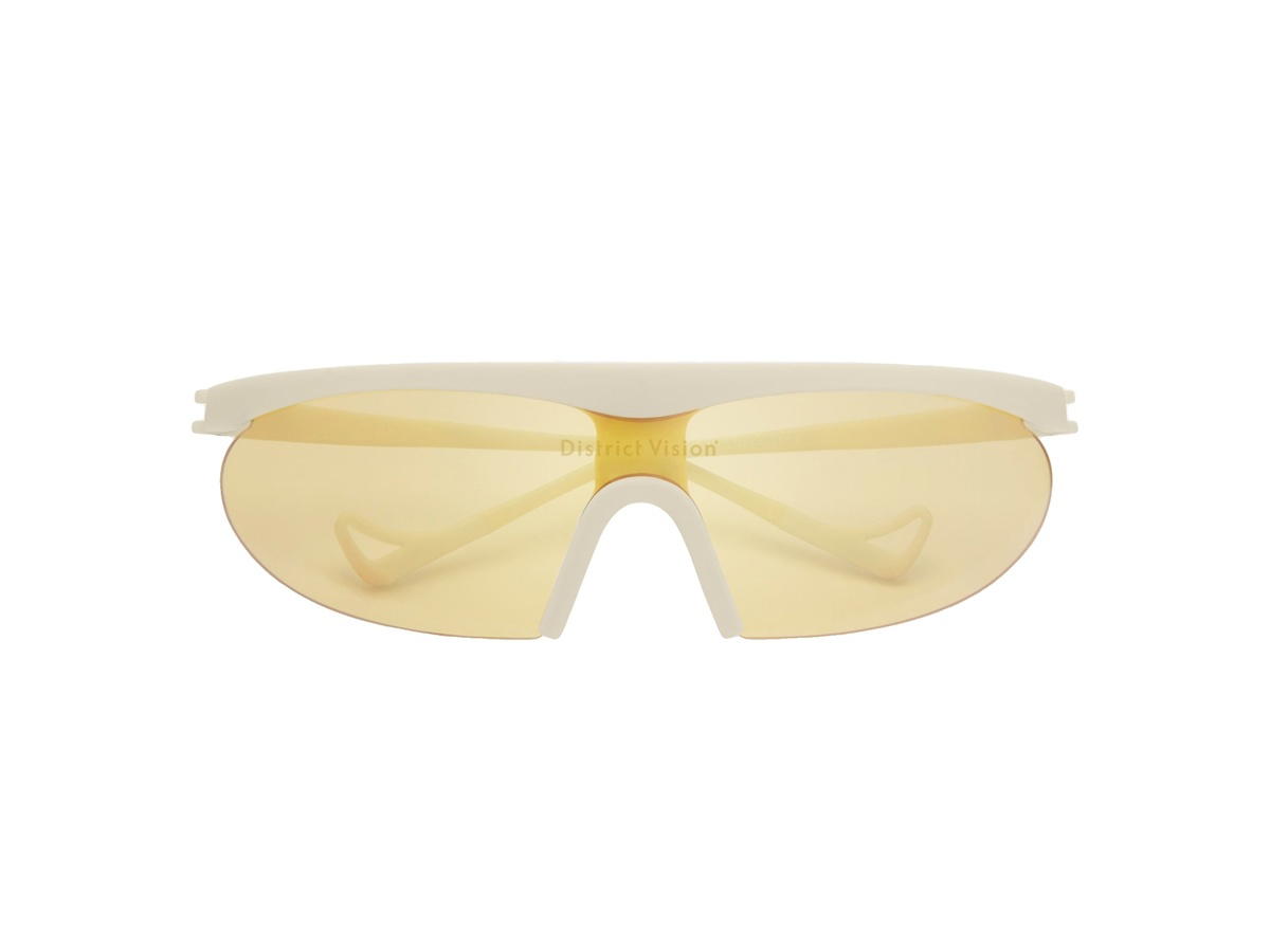 District Vision District Vision Koharu Eclipse Glasses Limestone D+ Sports Yellow Mirror Lenses