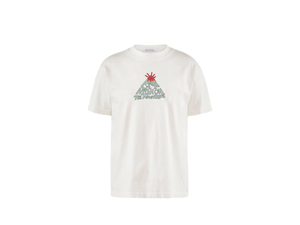 District Vision District Vision California Cotton Tee Mountains Vintage White