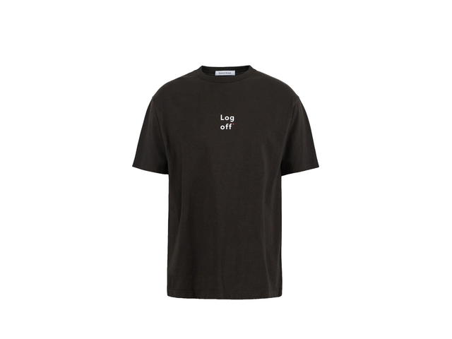 District Vision District Vision California Cotton Tee Log Off Deep Brown - view 1