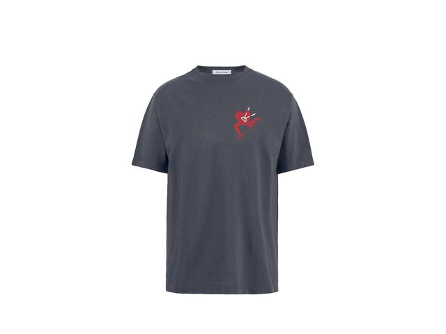 District Vision District Vision California Cotton Tee Run With Heart Coastal Grey - view 1