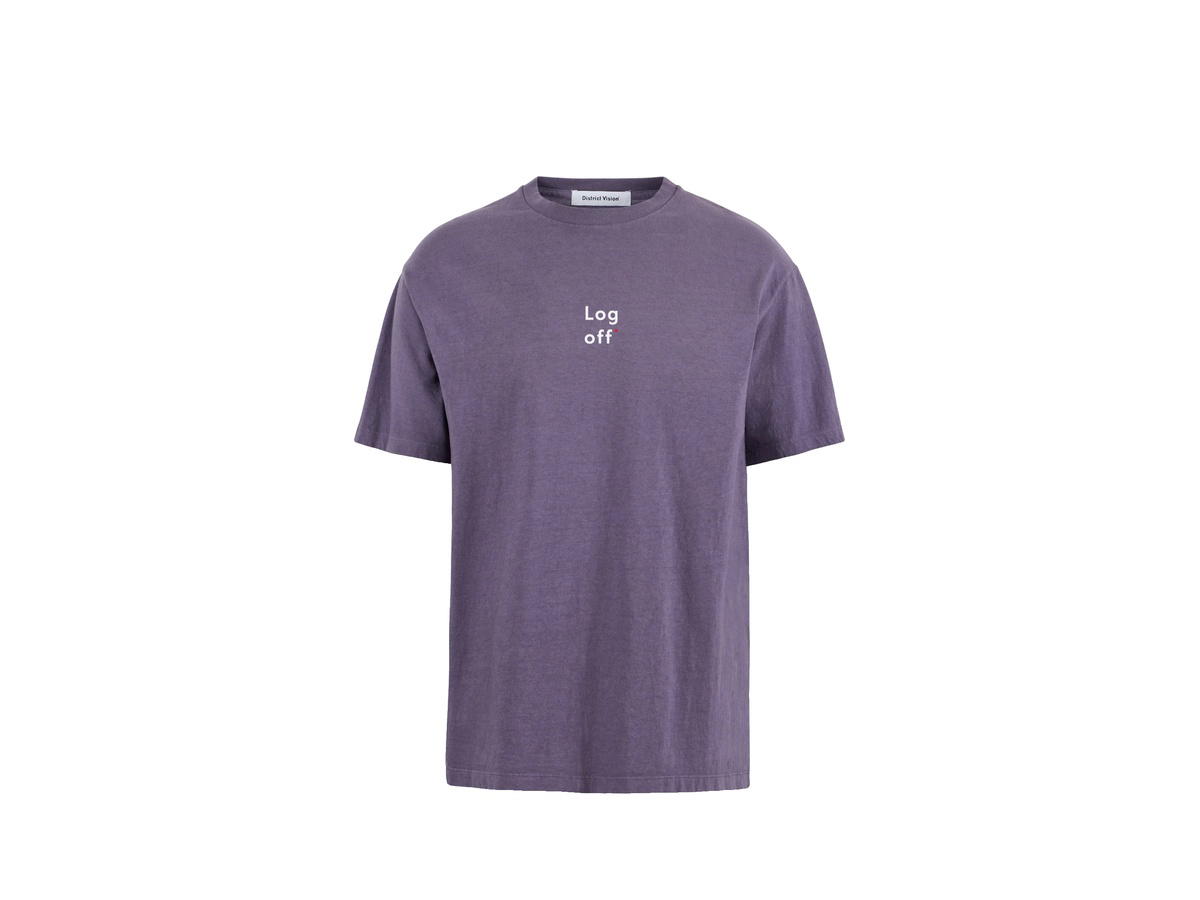 District Vision District Vision California Cotton Tee Log Off Vintage Plum
