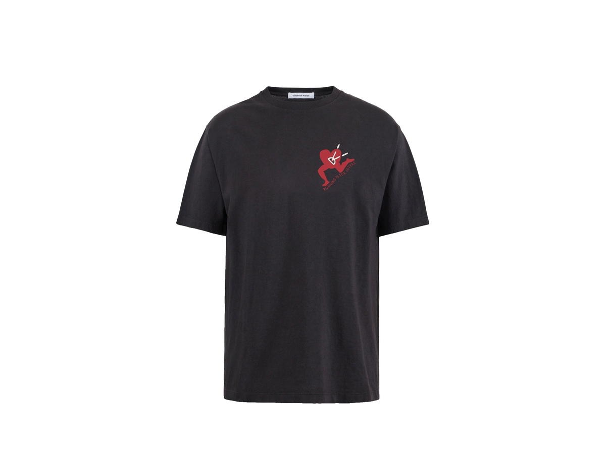 District Vision District Vision California Cotton Tee Run With Heart Vintage Black