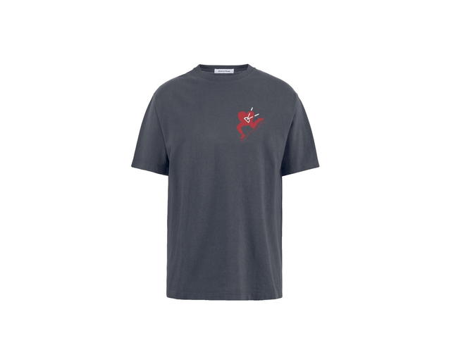 District Vision District Vision California Cotton Tee Run With Heart Coastal Grey - view 1