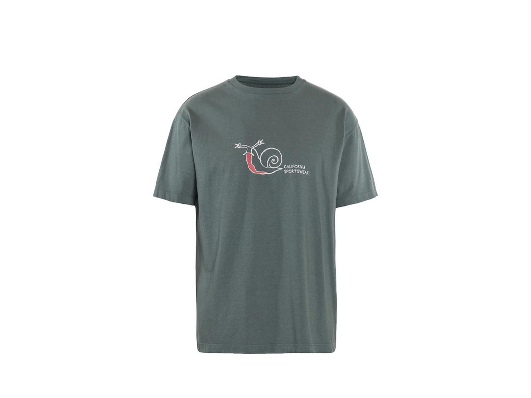 District Vision District Vision California Cotton Tee Snail Cool Sage