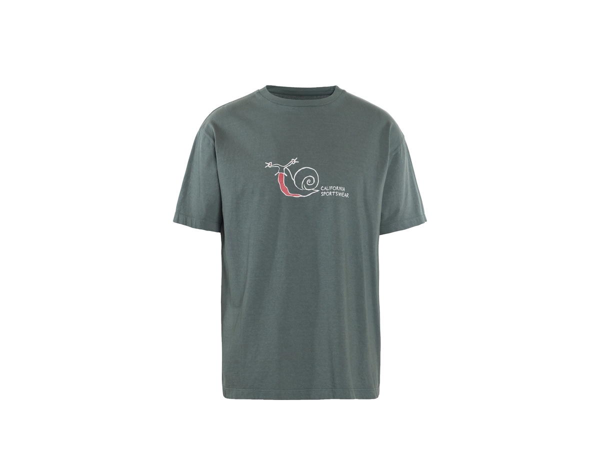 District Vision District Vision California Cotton Tee Snail Cool Sage