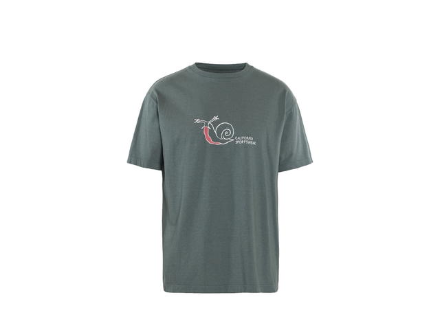District Vision District Vision California Cotton Tee Snail Cool Sage - view 1