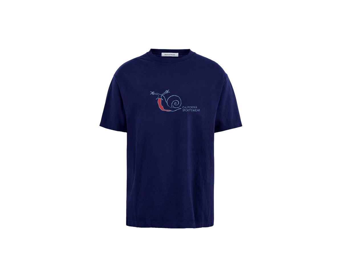 District Vision District Vision California Cotton Tee Snail Navy