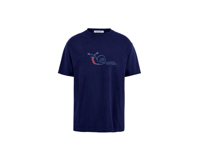District Vision District Vision California Cotton Tee Snail Navy - view 1