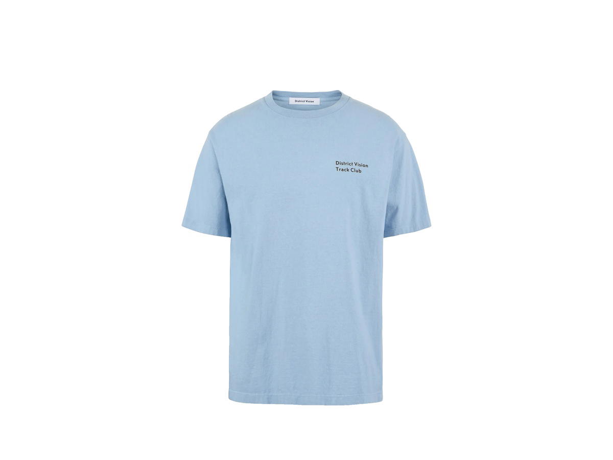 District Vision District Vision California Cotton Tee Track Club Light Blue