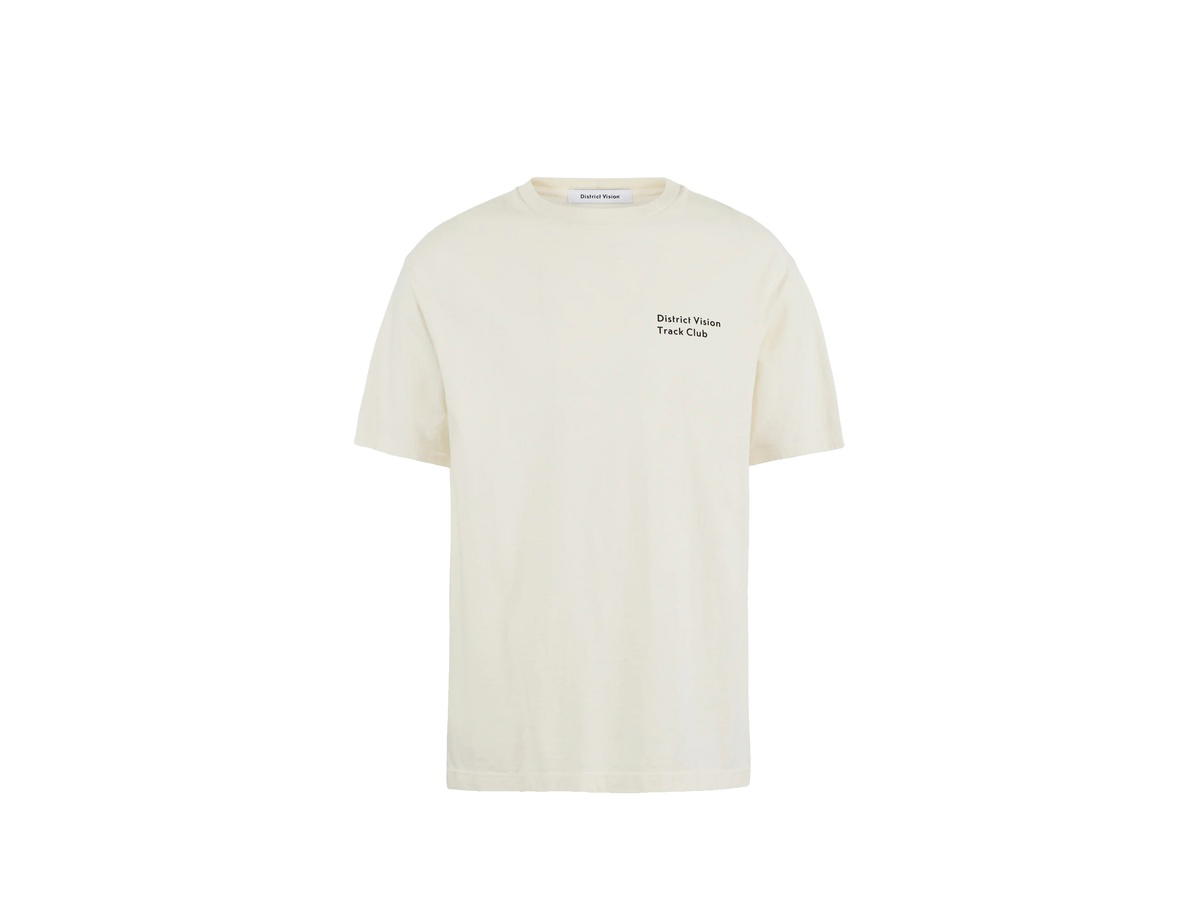 District Vision District Vision California Cotton Tee Track Club Vintage White