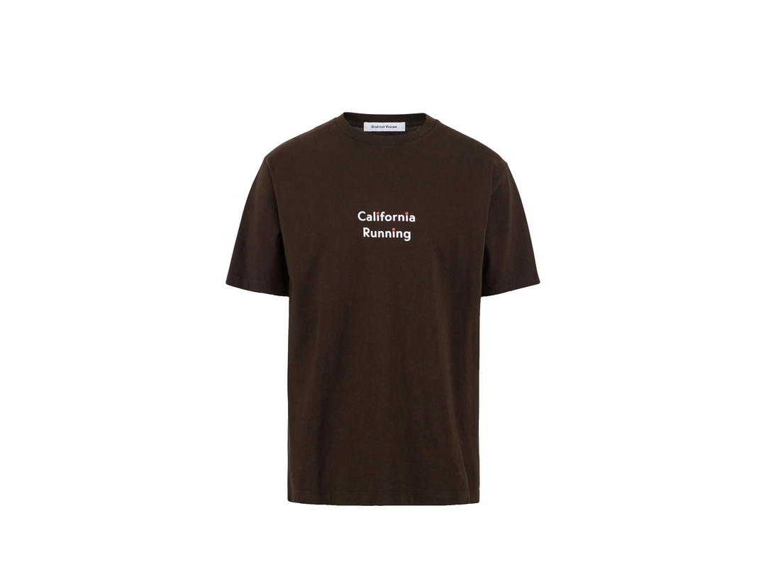 District Vision District Vision California Cotton Tee Wave Runner Brown