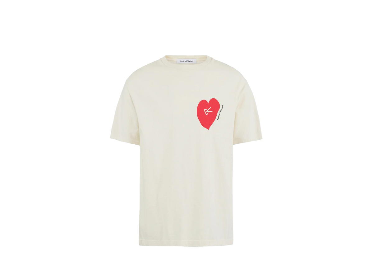 District Vision District Vision California Cotton Tee Run in Love Vintage White