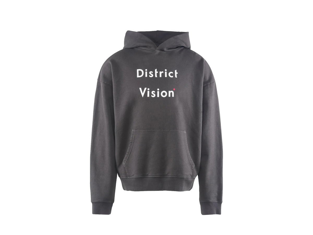 District Vision District Vision California Cotton Hoodie Black Wordmark