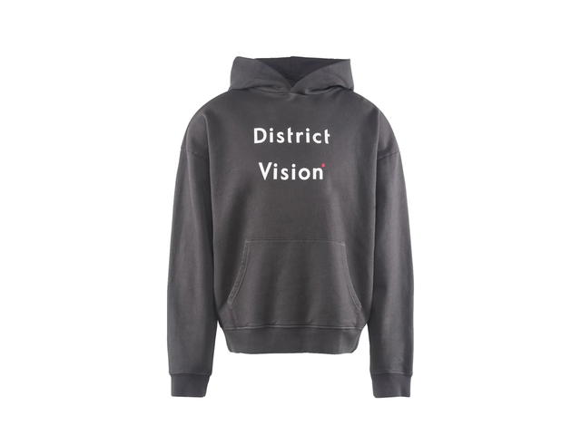 District Vision District Vision California Cotton Hoodie Black Wordmark - view 1