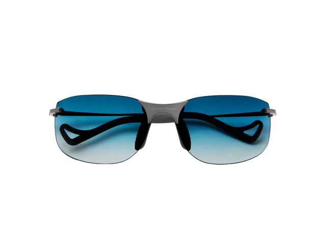 District Vision District Vision Miho Windstream Ti Glasses Glossy Graphite D+ Blue Gradient Lenses - view 1