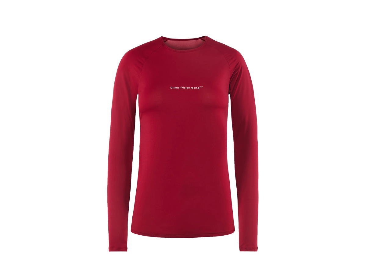 District Vision District Vision Ultralight Aloe Long Sleeve Fitted Tee Cardinal