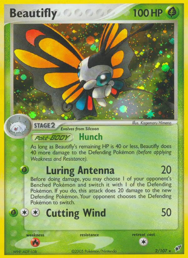 Pokemon Pokemon Beautifly H [DX 2/107] EX "Deoxys" [ReverseHolo] (EN)