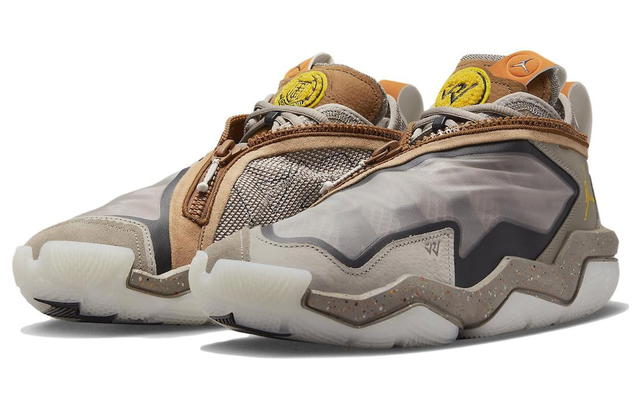 Jordan Jordan Why Not .6 Basketball Shoes Men - Brown/Gray - view 3