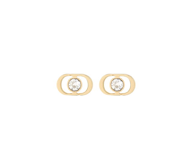 Dior Dior Petit CD Jolie Mini Stud Earrings Gold - view 1