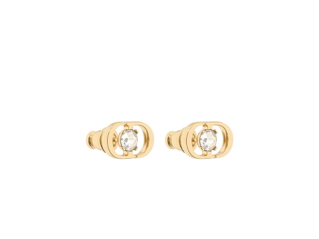 Dior Dior Petit CD Jolie Mini Stud Earrings Gold - view 2