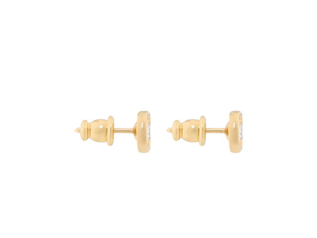 Dior Dior Petit CD Jolie Mini Stud Earrings Gold - view 3