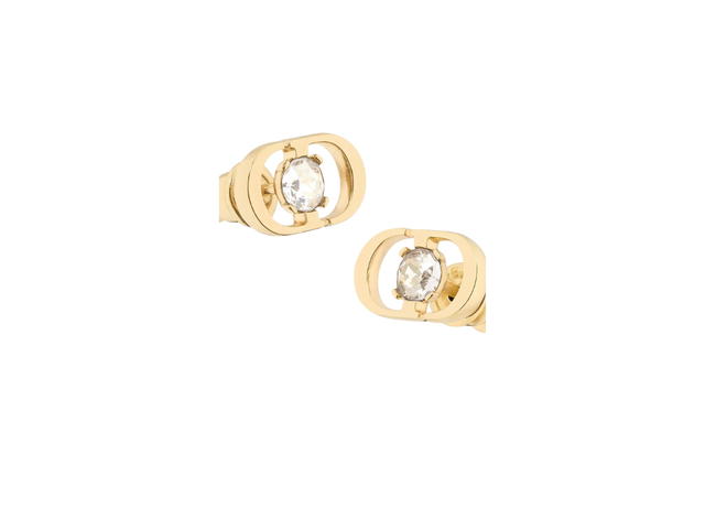 Dior Dior Petit CD Jolie Mini Stud Earrings Gold - view 4