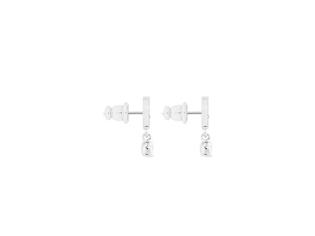 Dior Dior Petit CD Earrings Silver Crystal White - view 3