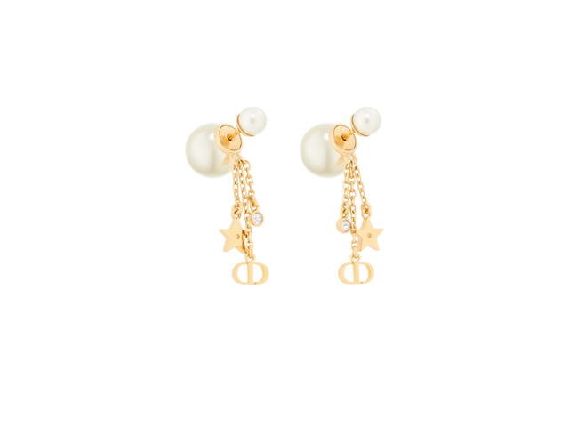 Dior Dior Tribales Earrings Gold Pearl White Crystal - view 1