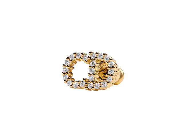 Dior Dior Clair D Lune Earrings Gold-Tone Crystal - view 3