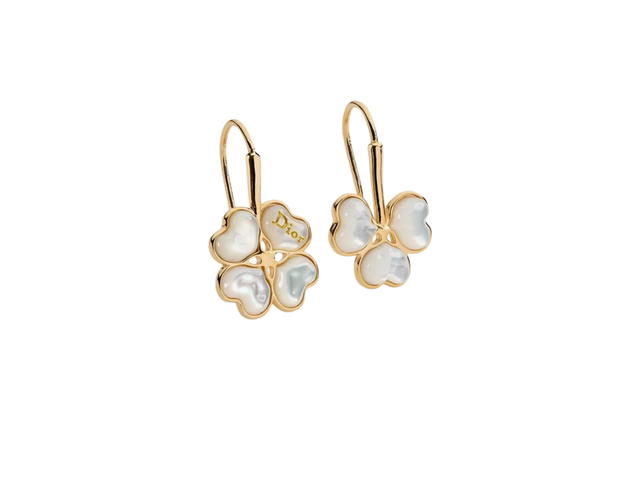 Dior Dior Sparkling Clover Earrings Gold Mother-of-Pearl - view 1