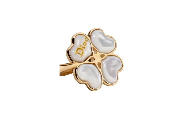 Dior Dior Sparkling Clover Earrings Gold Mother-of-Pearl - view 3
