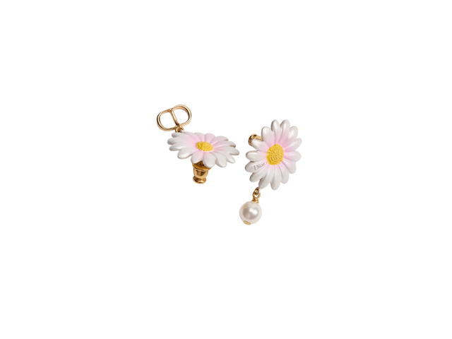 Dior Dior Daisy Earrings  White Resin Pearl And Multicolor Lacquer - view 2