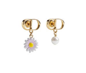 Buy Dior CD Garden Earrings Gold-Finish Metal Multicolor Lacquer White Resin Pearl at Sasom – Authentic and Ready to Ship