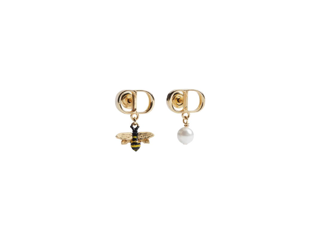 Dior Dior CD Garden Earrings Gold-Finish White