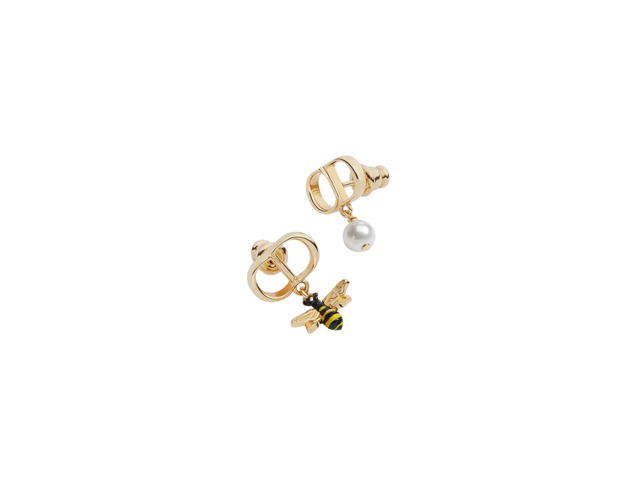 Dior Dior CD Garden Earrings Gold-Finish White - view 2