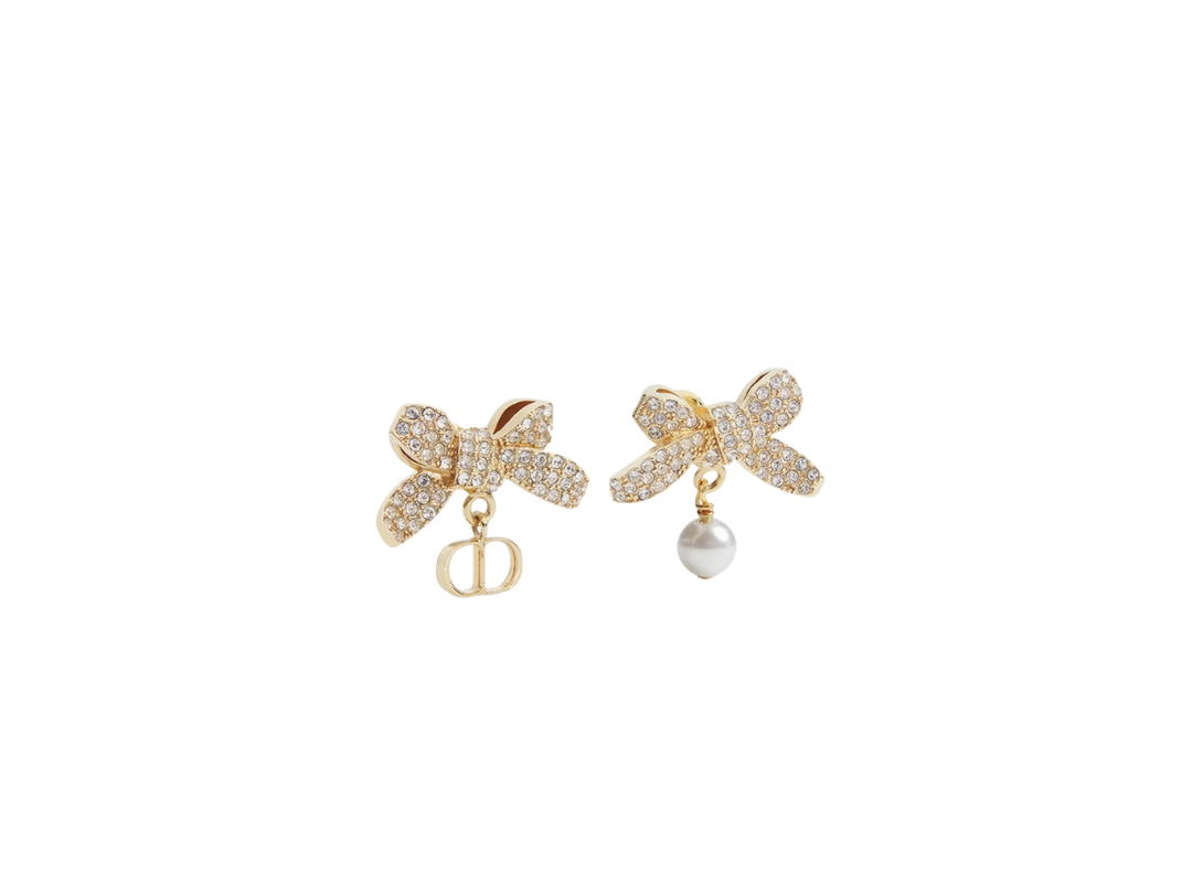 Dior Dior Delicate Bow Earrings Gold