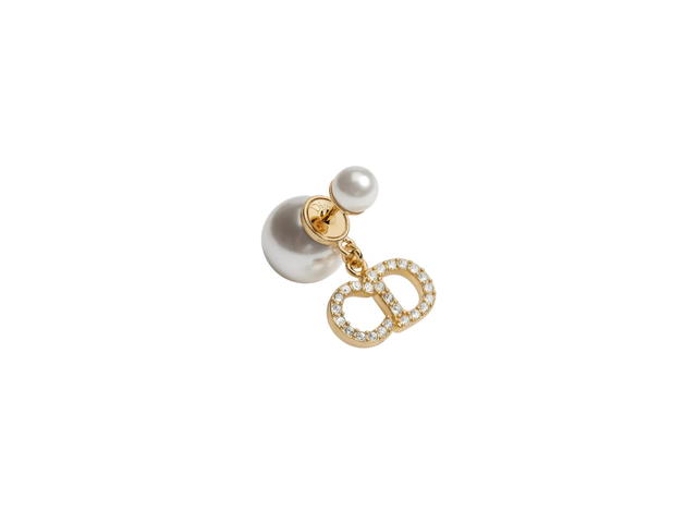 Dior Dior Tribales Earrings Gold White Resin Pearls And Crystals - view 3