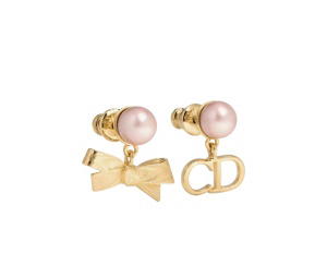 Buy Dior CD Bow Earrings Gold-Finish Pink at Sasom – Authentic and Ready to Ship