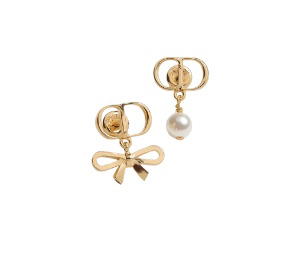 Buy Dior CD Mini Bow Earrings Gold-Finish at Sasom – Authentic and Ready to Ship