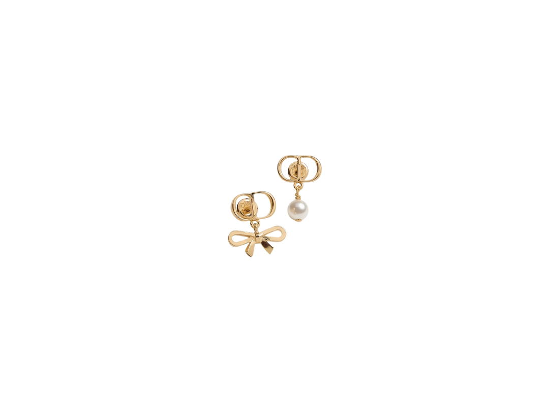 Dior Dior CD Mini Bow Earrings Gold-Finish