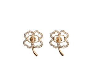 Buy Dior CD Shiny Clover Earrings Gold-Finish at Sasom – Authentic and Ready to Ship