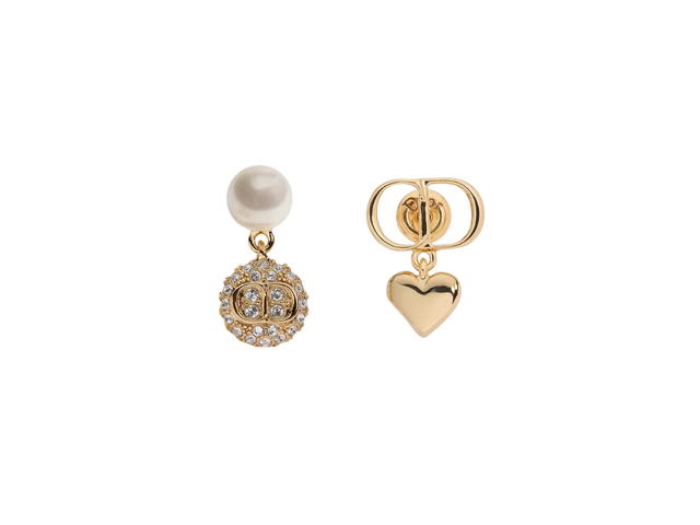 Dior Dior CD Disco Earrings Gold-Finish Metal and Crystals - view 1