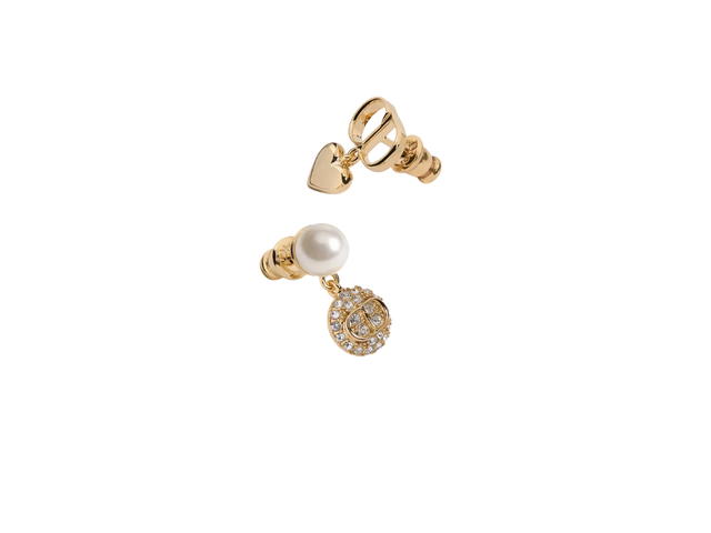 Dior Dior CD Disco Earrings Gold-Finish Metal and Crystals - view 2
