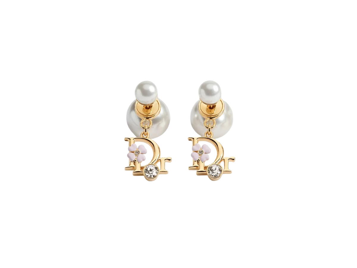 Dior Dior Tribales Earrings Gold White Pink