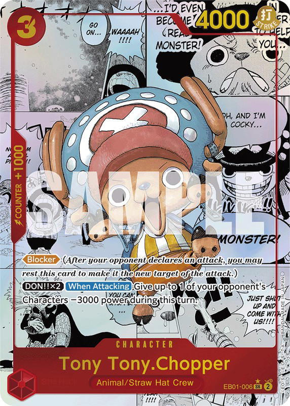 One Piece One Piece Tony Tony.Chopper SR [EB01-006] Extra Booster "Memorial Collection" [NonTexturedMangaAltArt] (EN)