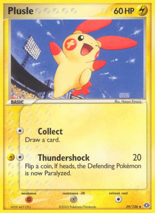 Pokemon Pokemon Plusle U [EM 39/106] EX "Emerald" [ReverseHolo] (EN)