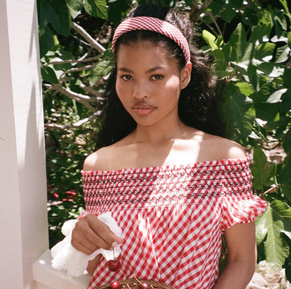 EMI JAY THAILAND EMI JAY Halo Headband in Cherry Gingham - view 2