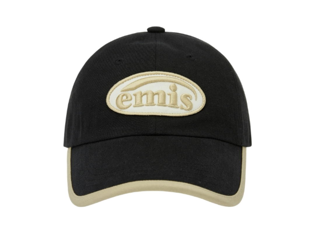 Emis Emis Beige Trimming Ball Cap Black