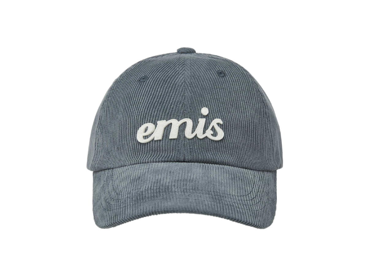 Emis Emis Applique Corduroy Ball Cap Ash Blue