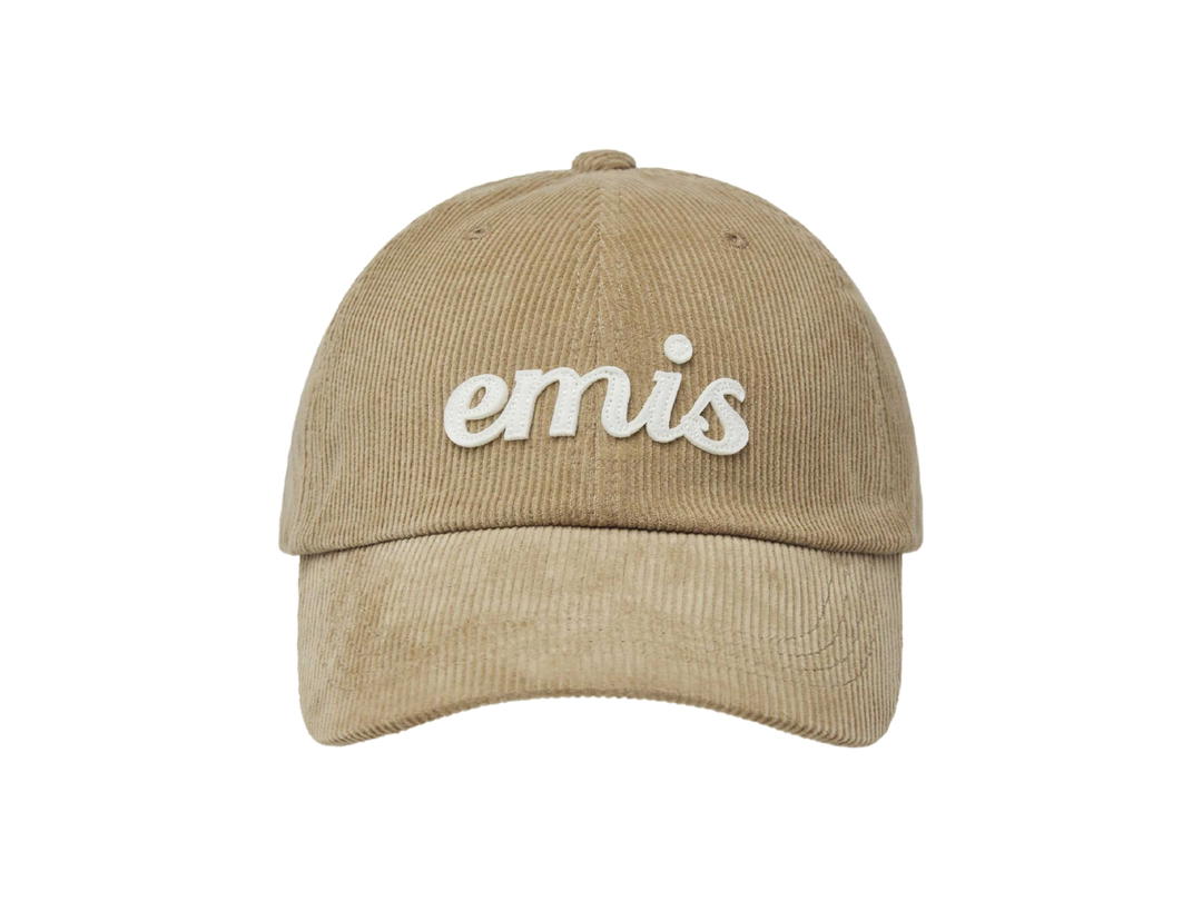 Emis Emis Applique Corduroy Ball Cap Beige